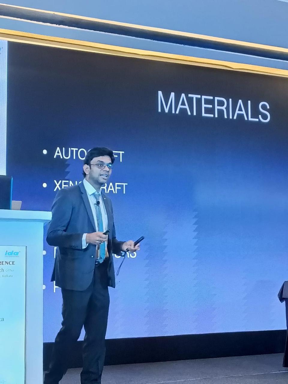 Dr. Kunal Banka speaking at a dental conference